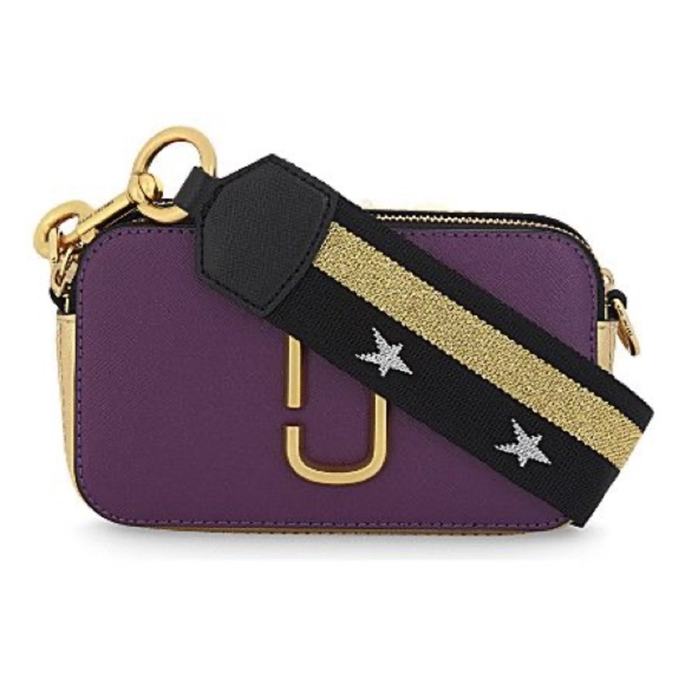 Marc Jacobs purple snapshot leather camera bag